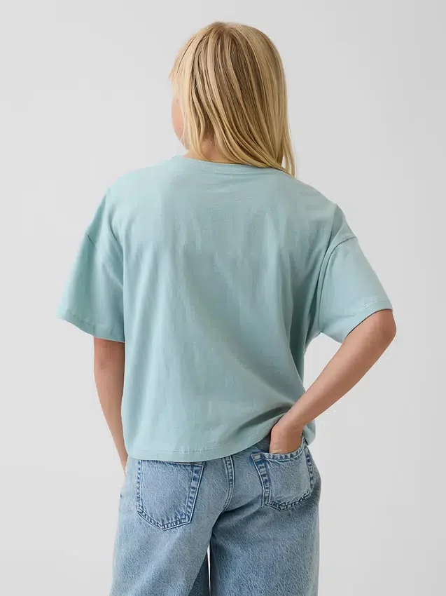 T-shirt oversize squadrata per bambini