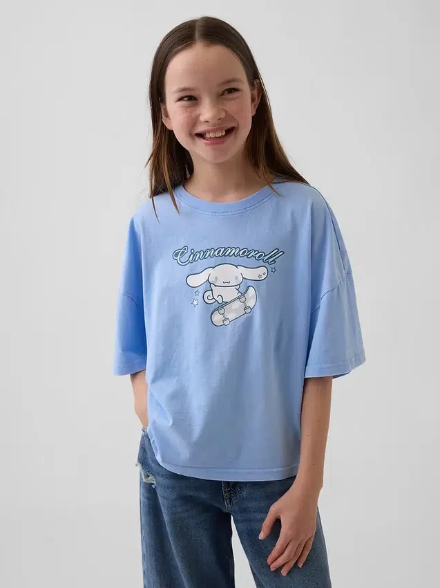 T-shirt oversize squadrata Sanrio per bambini