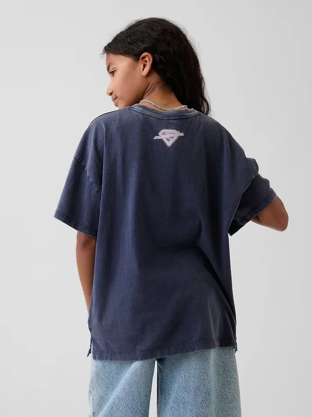 T-shirt oversize Supergirl per bambini