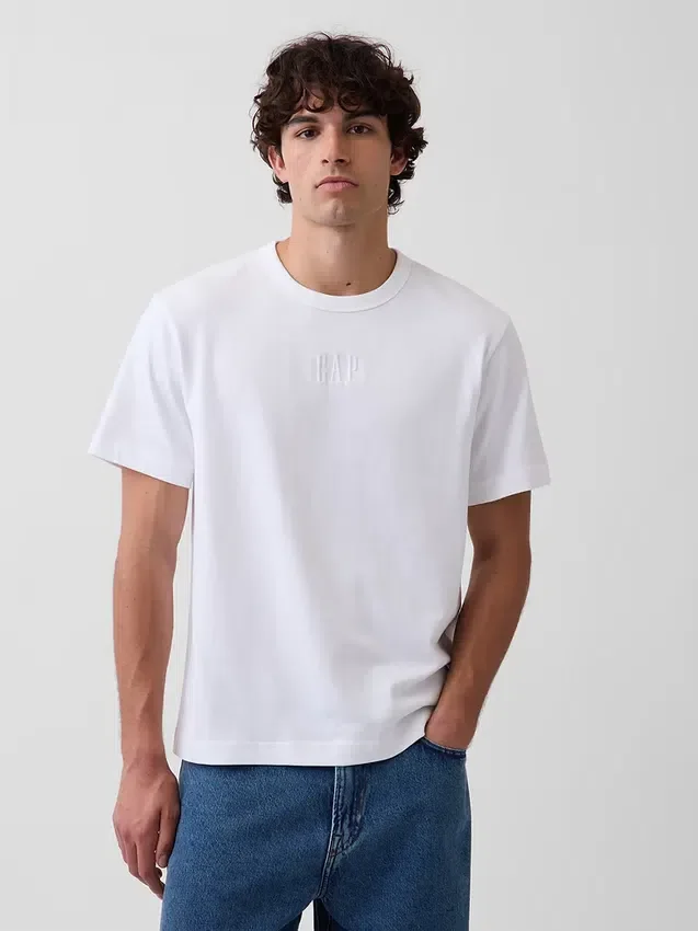 T-shirt per adulti con logo, dal taglio morbido e in tessuto pesante