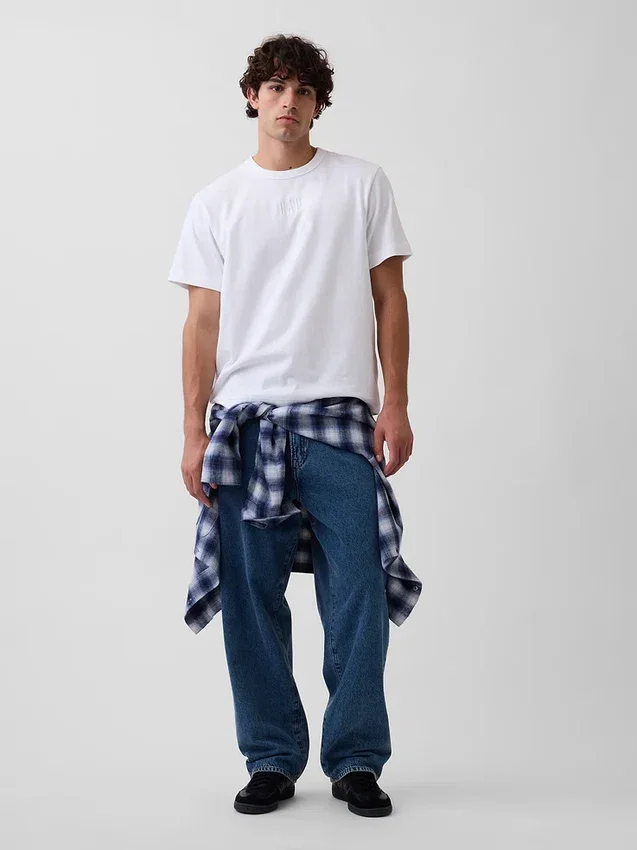 T-shirt per adulti con logo, dal taglio morbido e in tessuto pesante