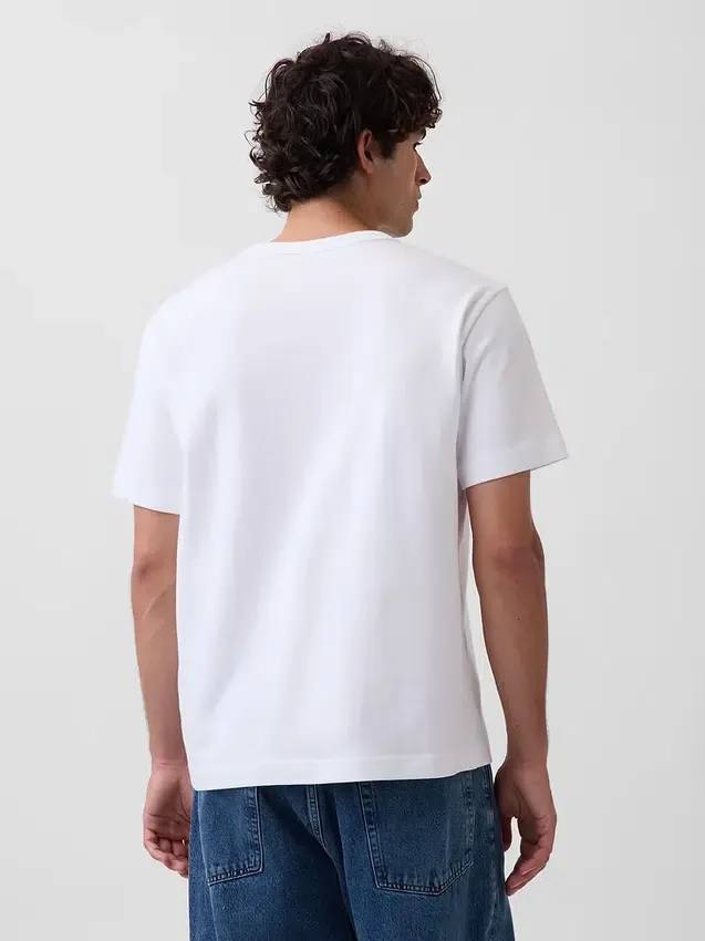T-shirt per adulti con logo, dal taglio morbido e in tessuto pesante