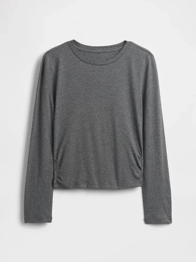 T-shirt per bambini con arricciature sui fianchi