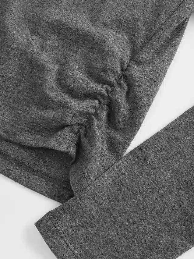 T-shirt per bambini con arricciature sui fianchi