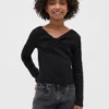 T-shirt per bambini con collo a fiocco