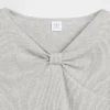 T-shirt per bambini con collo a fiocco