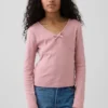 T-shirt per bambini con fiocco incrociato sul davanti