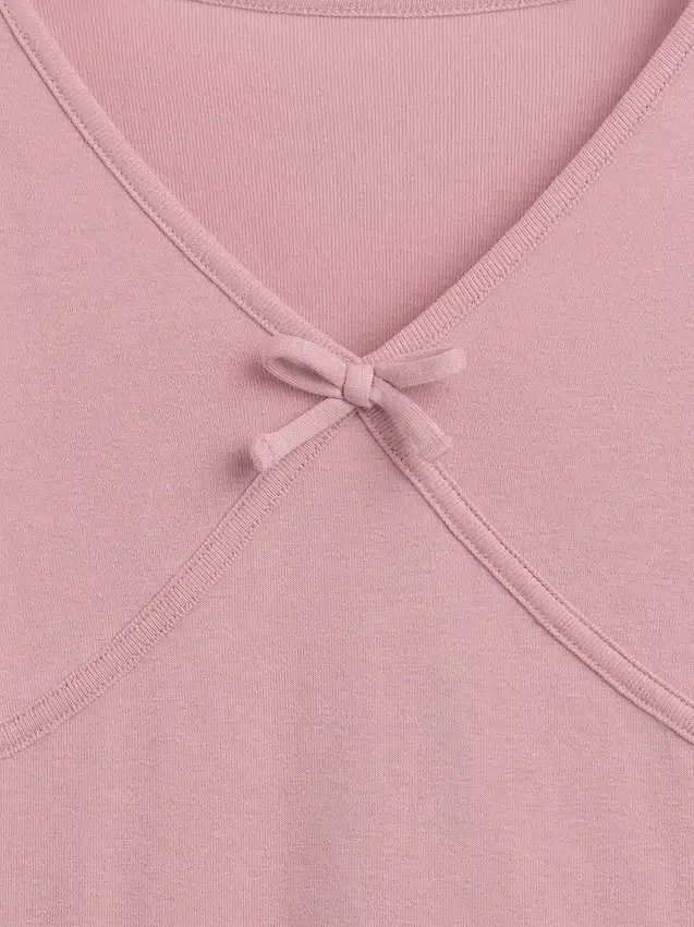 T-shirt per bambini con fiocco incrociato sul davanti