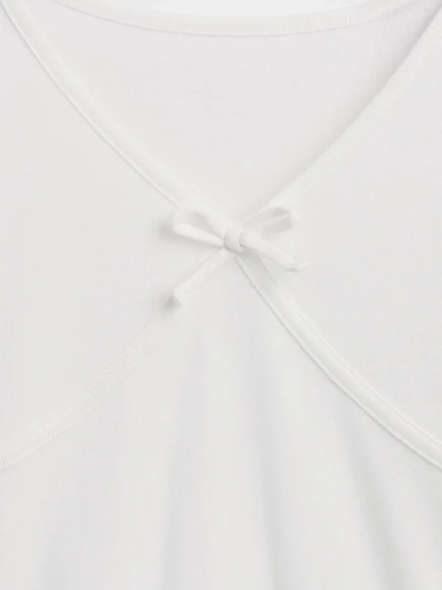 T-shirt per bambini con fiocco incrociato sul davanti