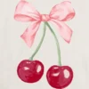 T-shirt per bambini con grafica "Cherry Bow"