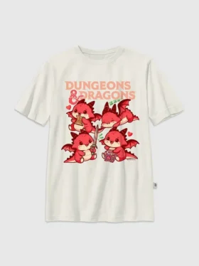 T-shirt per bambini con grafica Chibi di Dungeons & Dragons