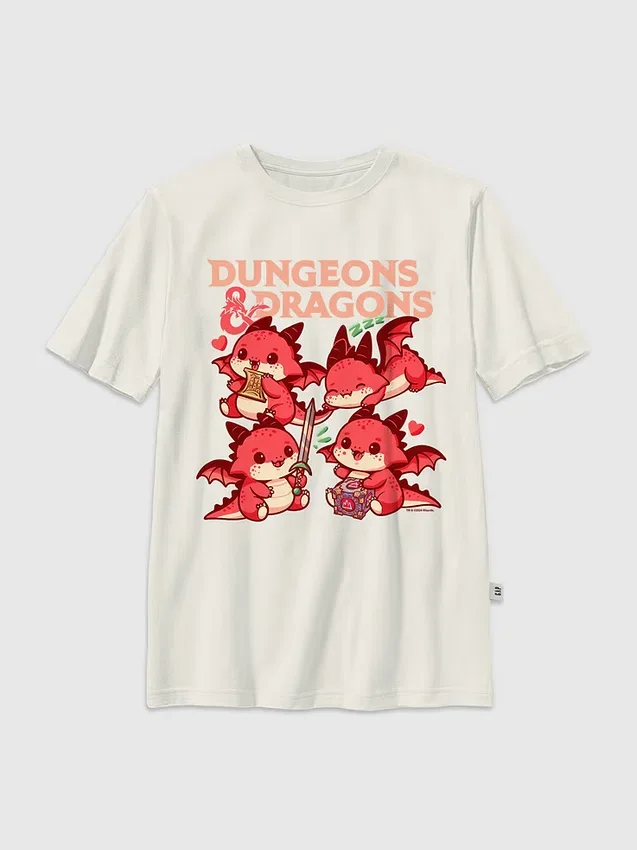 T-shirt per bambini con grafica Chibi di Dungeons & Dragons