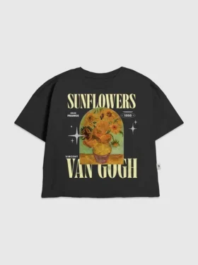 T-shirt per bambini con grafica dei girasoli di Van Gogh