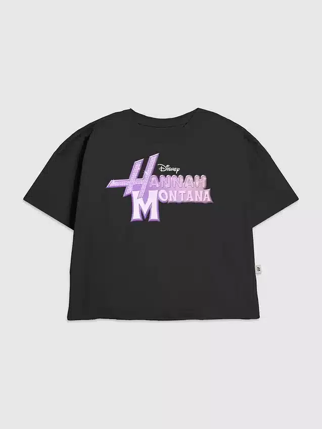 T-shirt per bambini con grafica del logo glamour di Hannah Montana
