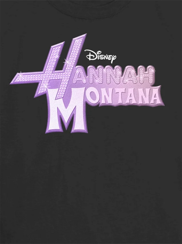 T-shirt per bambini con grafica del logo glamour di Hannah Montana