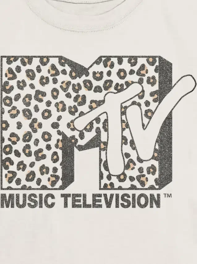 T-shirt per bambini con grafica del logo MTV Leopard