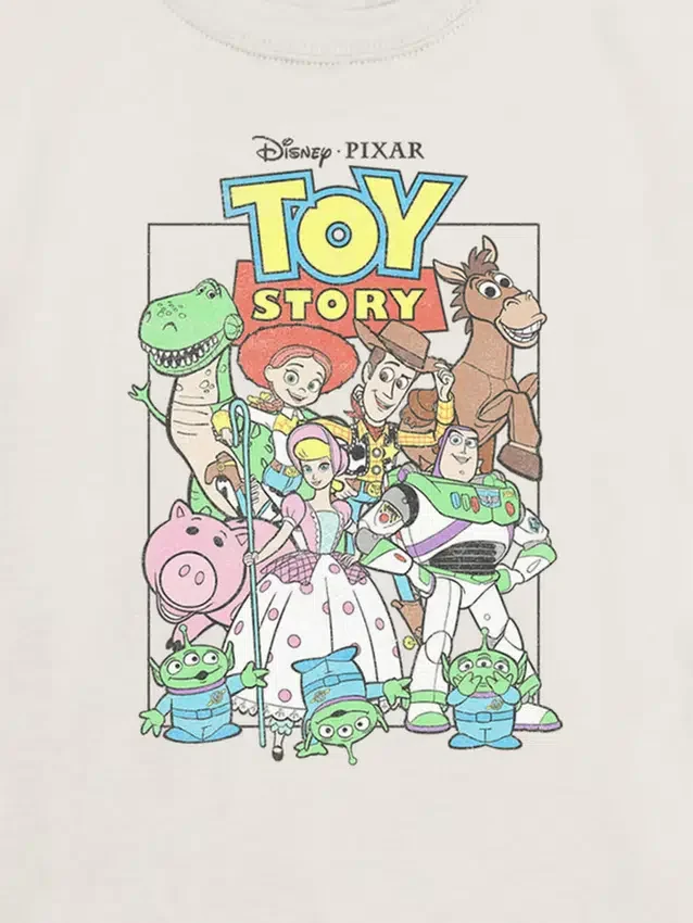 T-shirt per bambini con grafica di gruppo in stile vintage di Toy Story