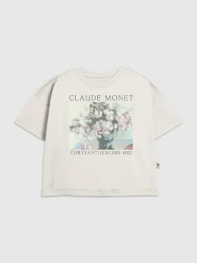 T-shirt per bambini con grafica floreale di Monet