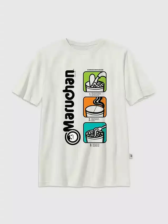 T-shirt per bambini con grafica Maruchan in stile Pop Art