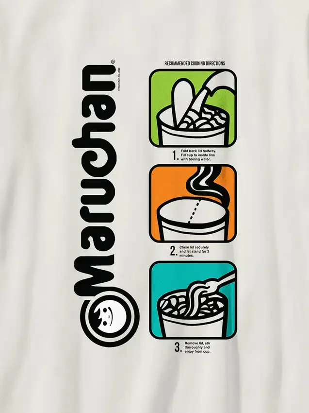 T-shirt per bambini con grafica Maruchan in stile Pop Art