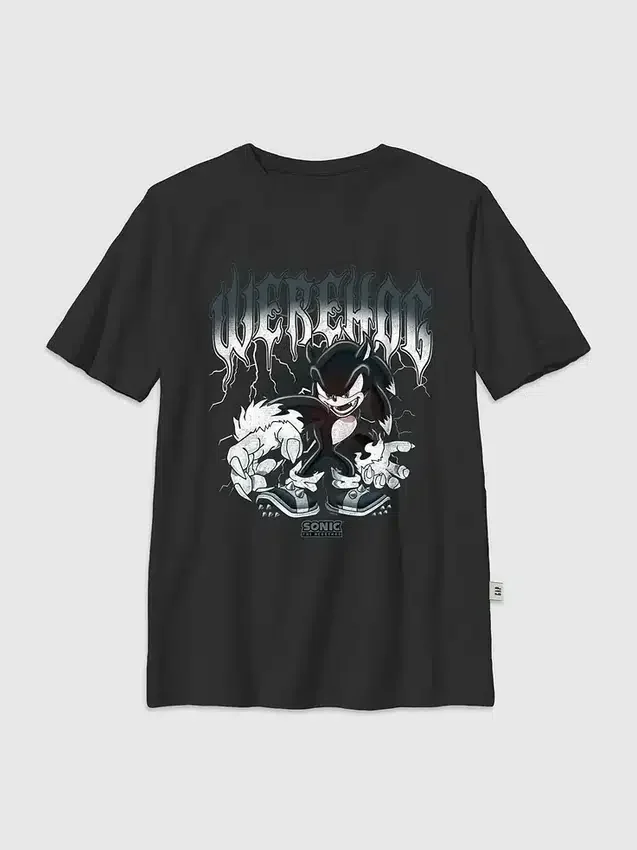 T-shirt per bambini con grafica metallizzata di Sonic the Hedgehog