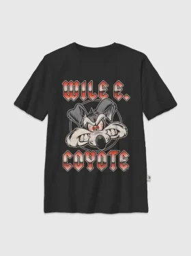 T-shirt per bambini con grafica metallizzata di Wile E. dei Looney Tunes
