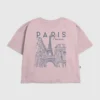T-shirt per bambini con grafica "Paris Line Art"