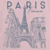 T-shirt per bambini con grafica "Paris Line Art"