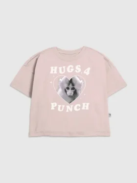 T-shirt per bambini con grafica “Punch the Monkey”