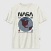 T-shirt per bambini con grafica retro del globo della NASA