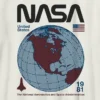 T-shirt per bambini con grafica retro del globo della NASA