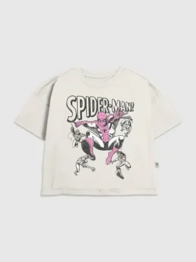T-shirt per bambini con grafica “Spider-Man in pose vintage”