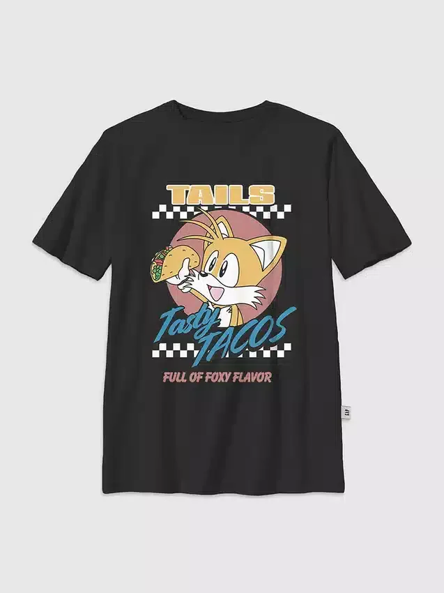 T-shirt per bambini con grafica "Tails Tacos" di Sonic the Hedgehog