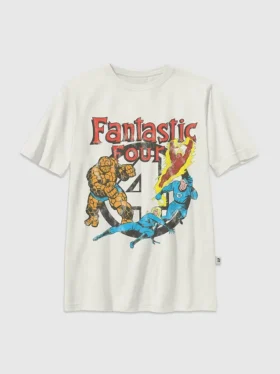 T-shirt per bambini con grafica vintage dei Fantastici Quattro