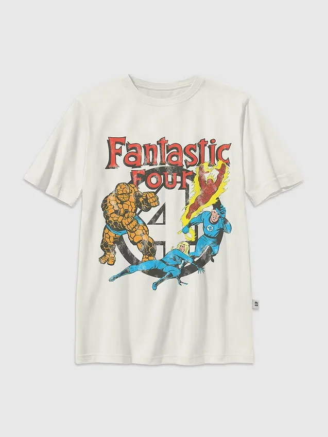 T-shirt per bambini con grafica vintage dei Fantastici Quattro