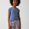 T-shirt per bambini con scollo quadrato