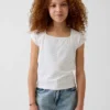 T-shirt per bambini con scollo quadrato