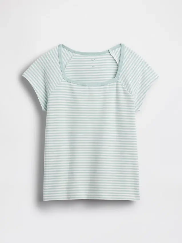 T-shirt per bambini con scollo quadrato