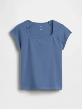 T-shirt per bambini con scollo quadrato