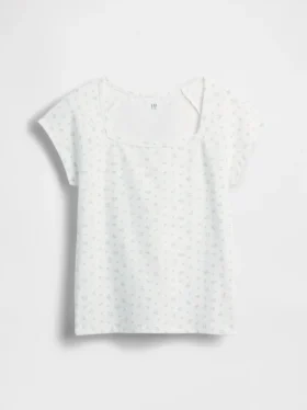 T-shirt per bambini con scollo quadrato