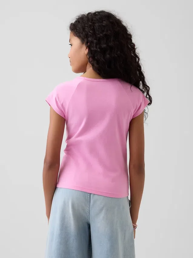 T-shirt per bambini con scollo quadrato