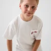 T-shirt per bambini in jersey di cotone pesante, vestibilità comoda, con Gap Logo