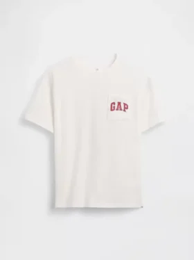 T-shirt per bambini in jersey di cotone pesante, vestibilità comoda, con Gap Logo