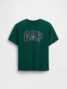 T-shirt per bambini in jersey di cotone pesante, vestibilità comoda, con Gap Logo