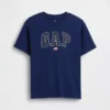T-shirt per bambini in jersey di cotone pesante, vestibilità comoda, con Gap Logo