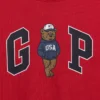 T-shirt per bambini in jersey di cotone pesante, vestibilità comoda, con Gap Logo