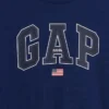 T-shirt per bambini in jersey di cotone pesante, vestibilità comoda, con Gap Logo