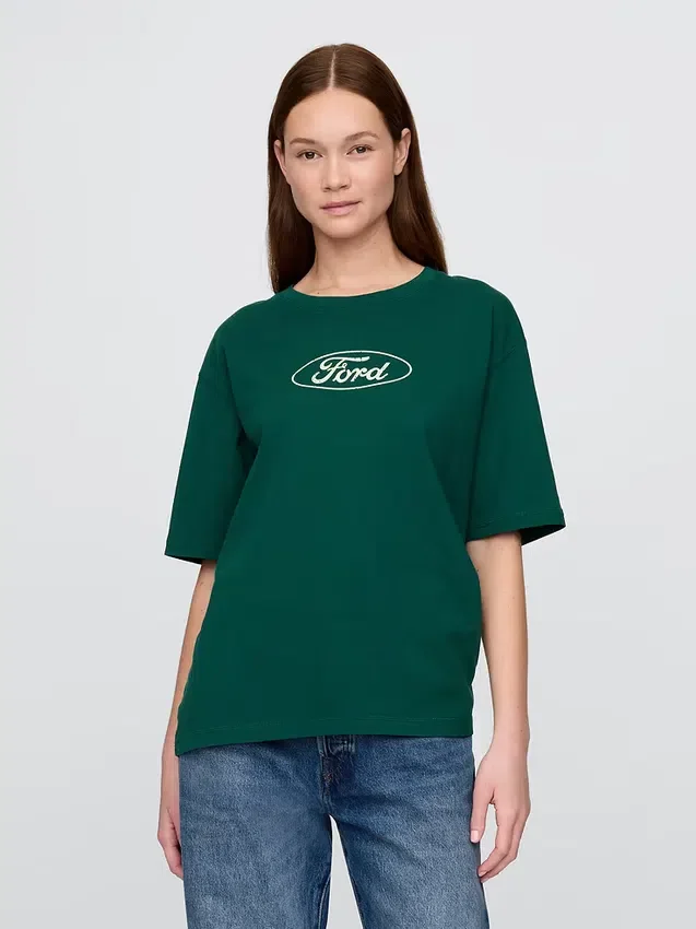 T-shirt pesante con grafica Ford