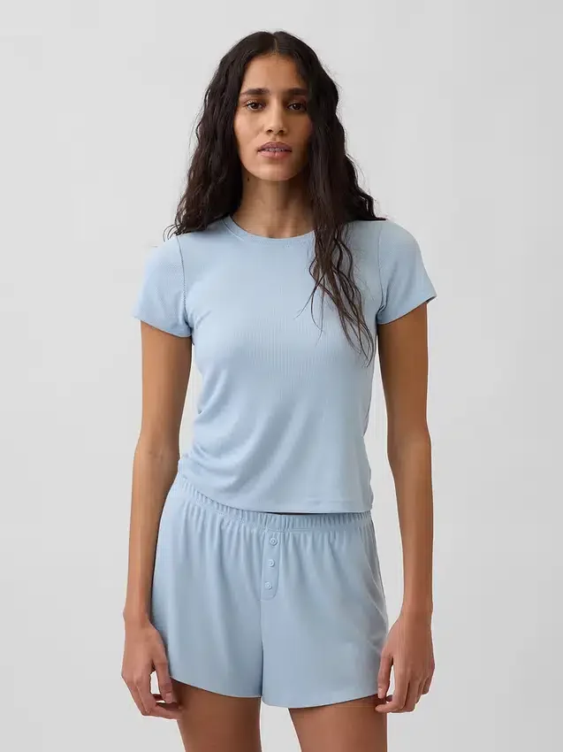 T-shirt pigiama a costine