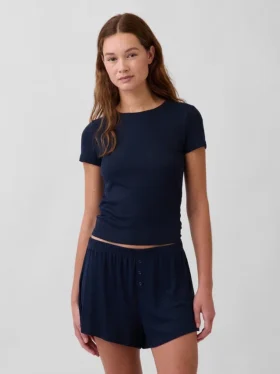 T-shirt pigiama a costine